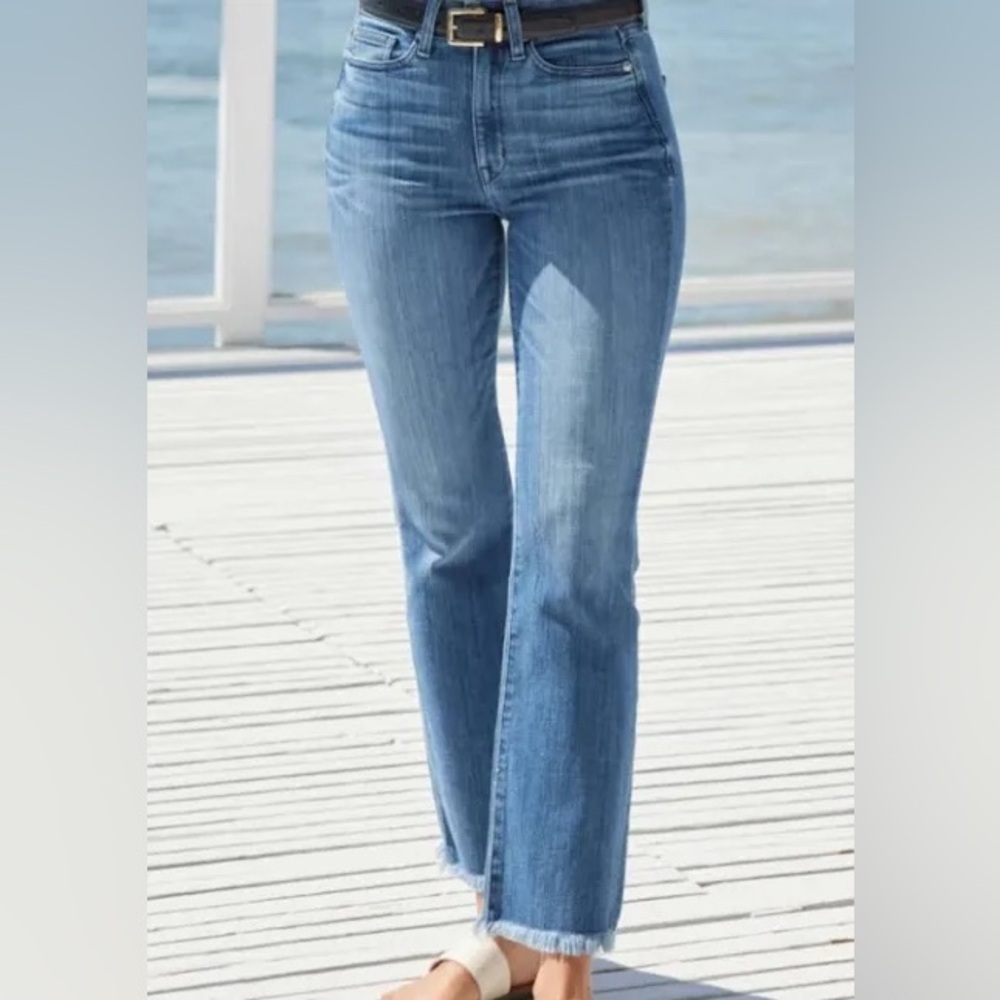 AYR Medium Wash Straight-Leg Jeans with Raw Hem - Picture 2 of 12